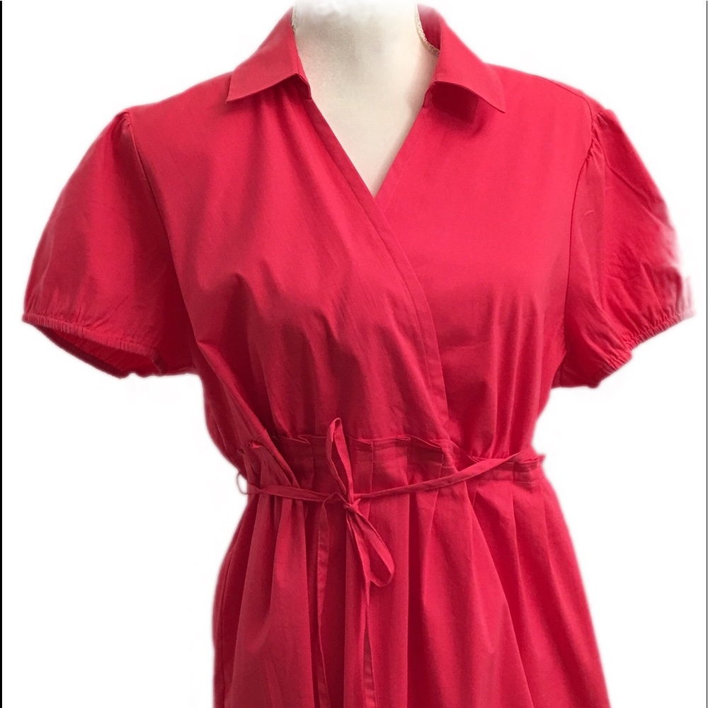 Motherhood Empire waist size Large pink w tie back